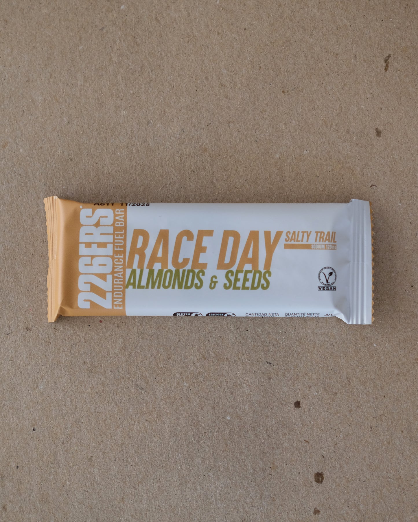 226ers RACE DAY BAR SALTY TRAIL - SODIUM - ALMONDS&SEEDS - 40g